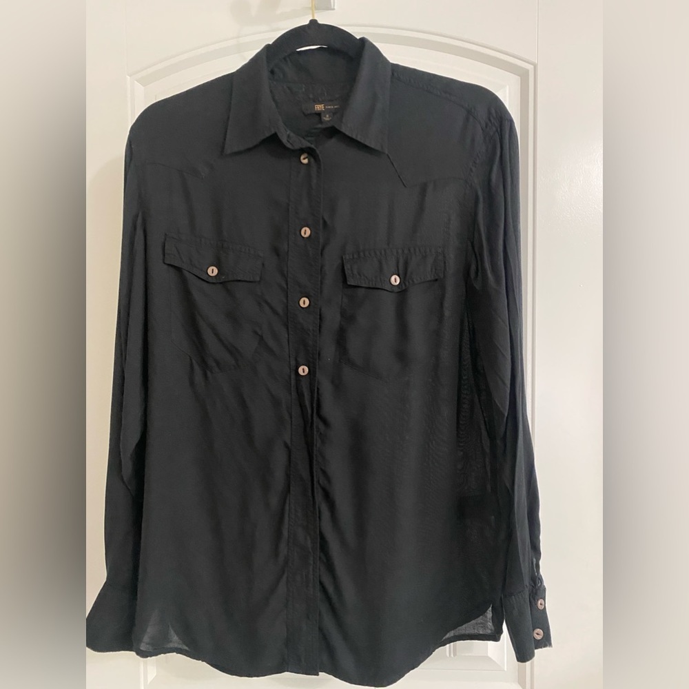 Frye Black Button Down Shirt